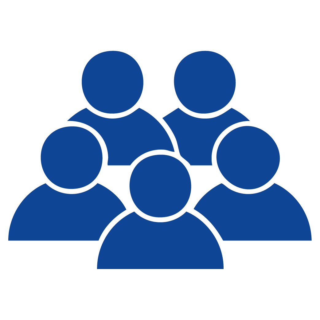 Popülasyonu simgeleyen, beş adet insan içeren ikon.